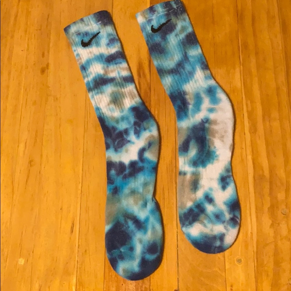 Nike new custom tie dye socks size sz lg large